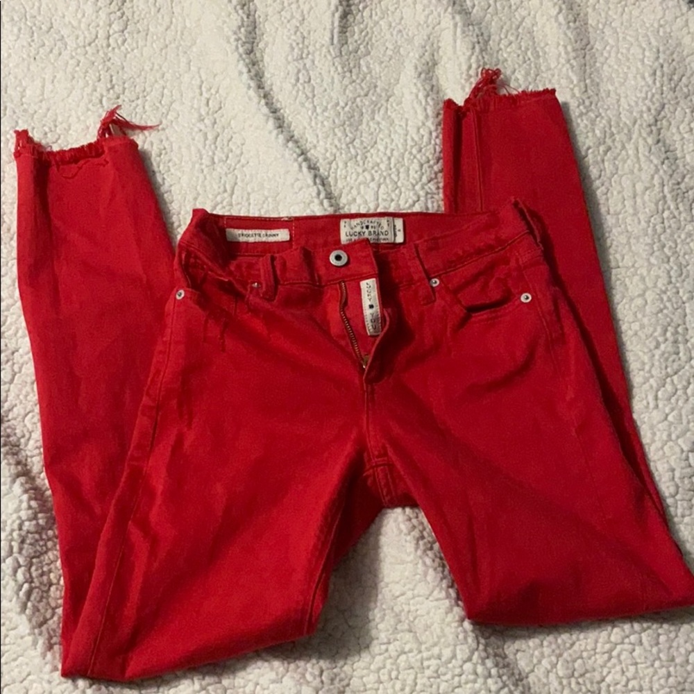 Lucky brand jeans in red